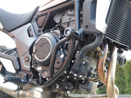SUSPENSIE CADRU - Engine guards RDMOTO Negru (with protectors)