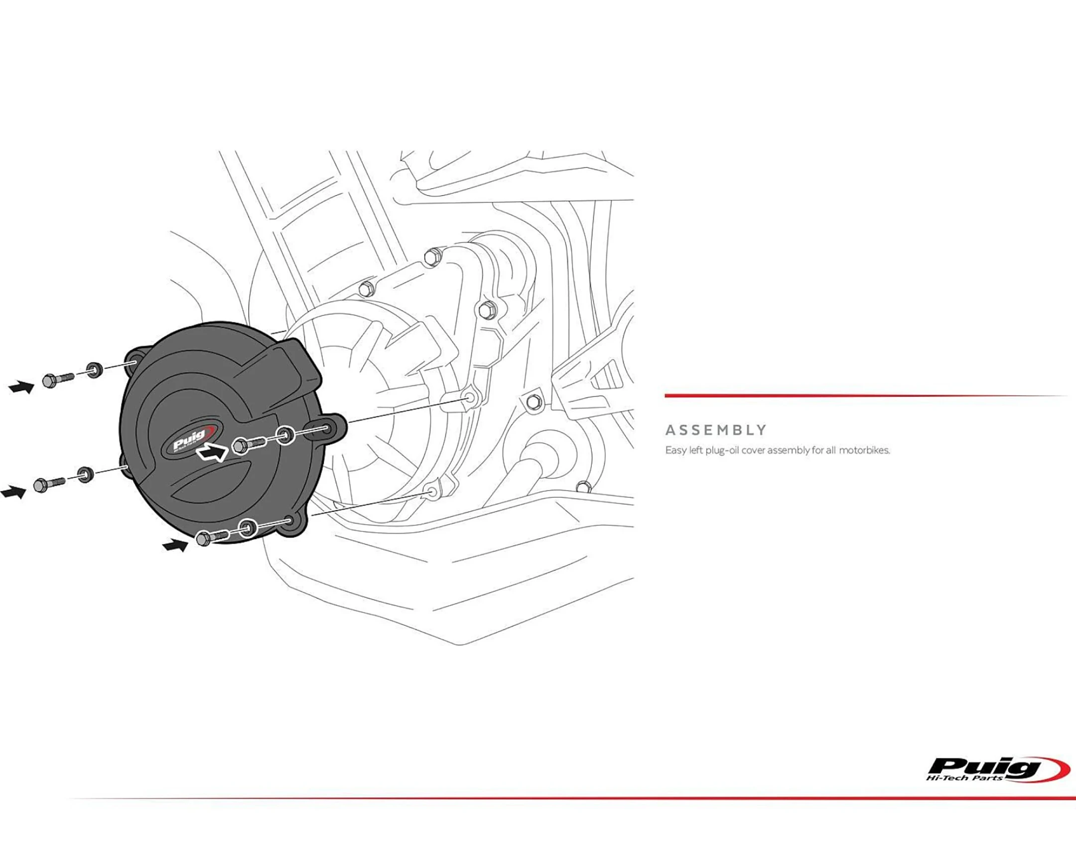 Engine protective covers PUIG Negru included 3 covers [4]