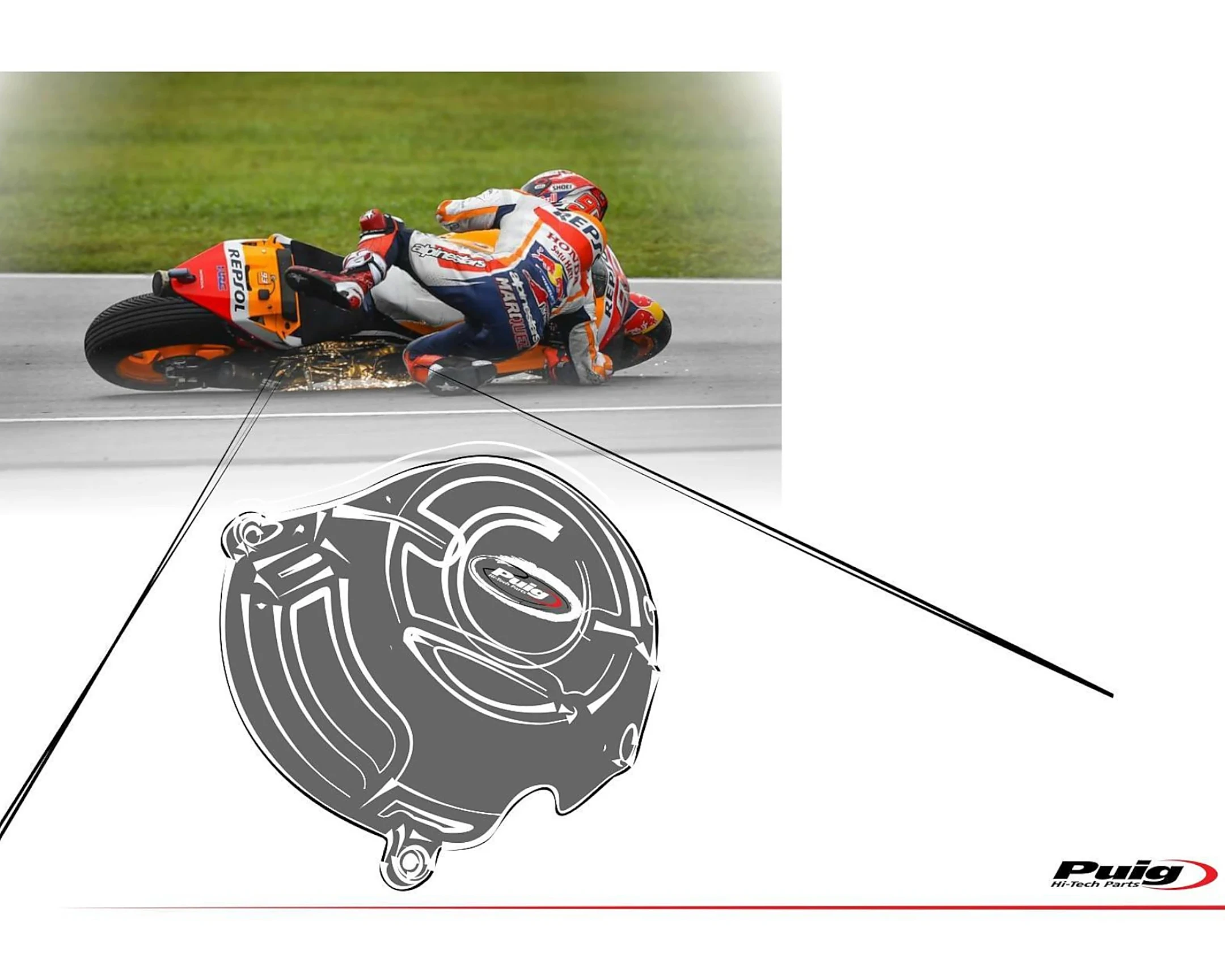 Engine protective covers PUIG Negru included 3 covers [2]