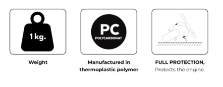 Engine protective covers PUIG Negru included 3 covers [3]