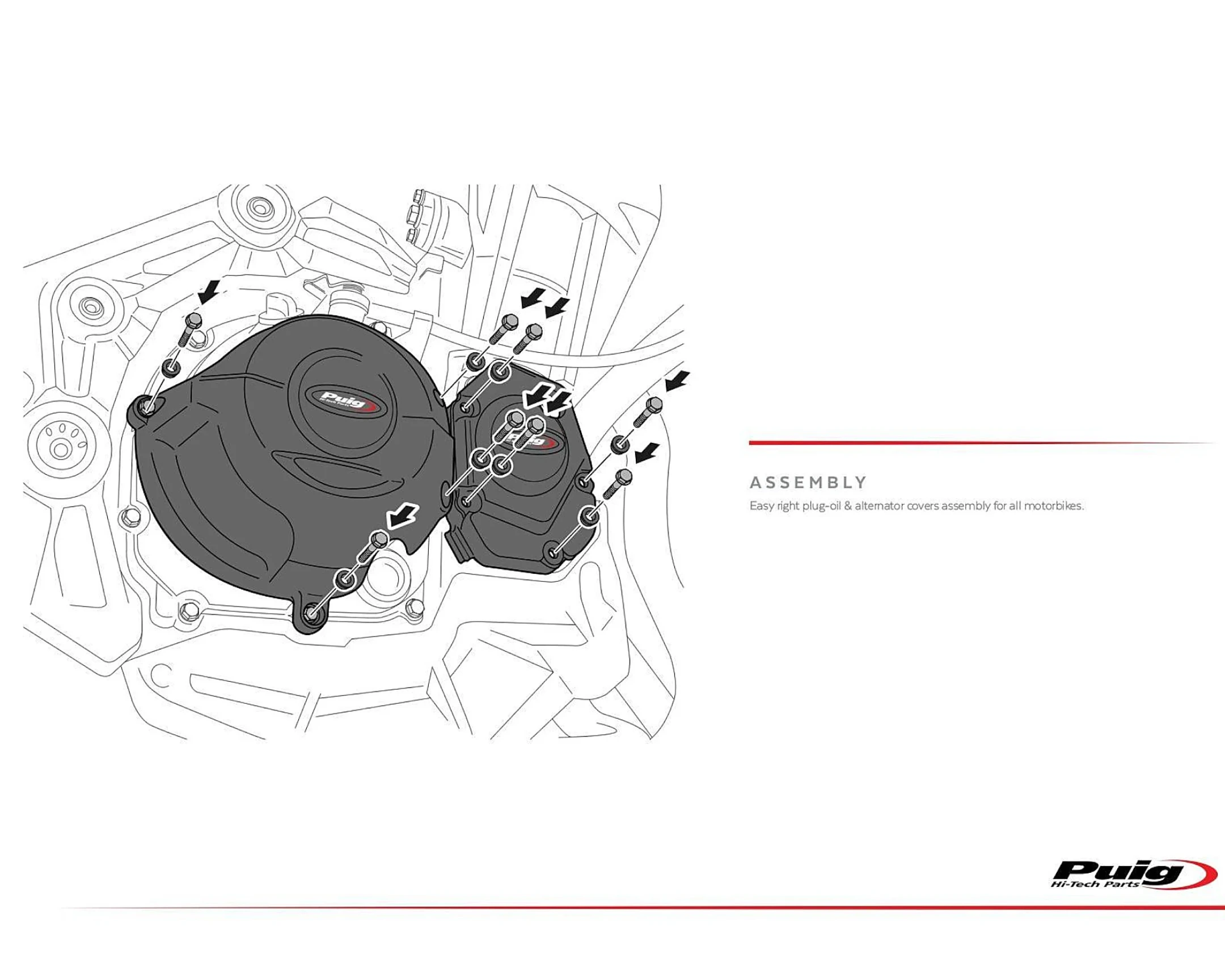 Engine protective covers PUIG Negru included 3 covers [5]