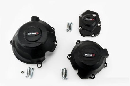 SUSPENSIE CADRU -  Engine protective covers PUIG Negru included right, left and alternator caps