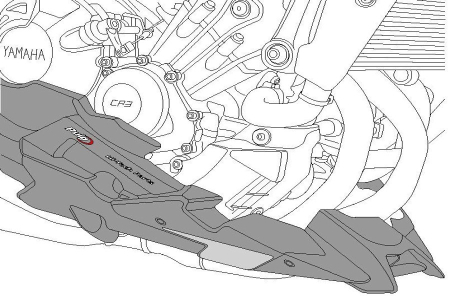 Cadru - Engine spoiler PUIG Negru