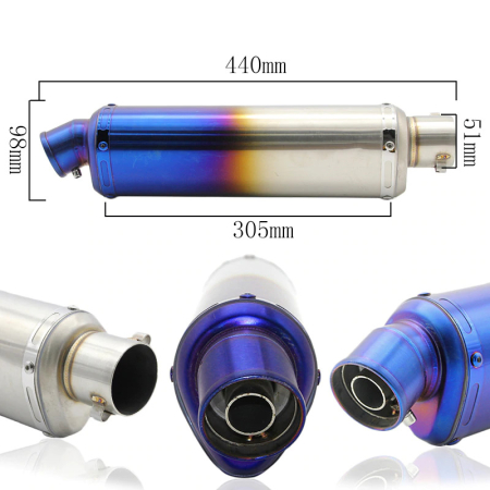 Evacuare moto / atv sport triunghiulara tip ars toba esapament 44cm [1]