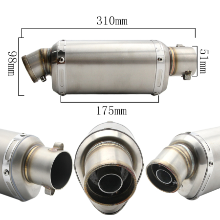 Evacuare moto / atv sport triunghiulara toba esapament 31cm titan [1]