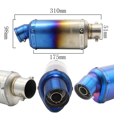 Evacuare moto / atv sport triunghiulara toba esapament 31cm tip ars [1]