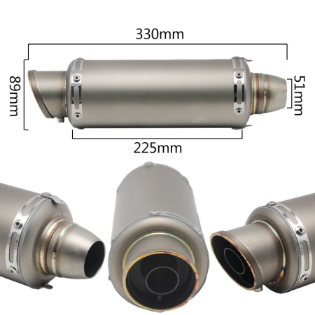 Evacuare sport 30cm titan rotunda moto / ATV toba esapament [1]