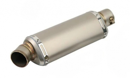 Evacuare triunghiulara sport 37cm carbon titan moto ATV toba esapament [2]