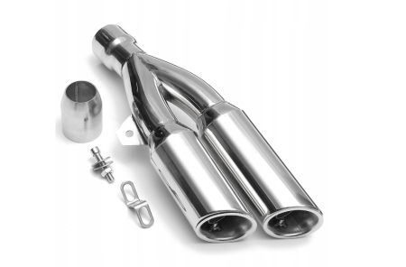 Evacuari universale - Evacuare sport topa dubla moto / ATV toba esapament finala cromata
