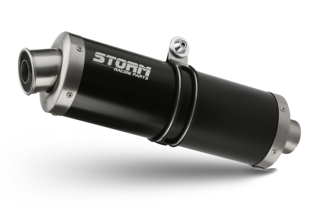 Evacuări Storm - Evacuare STORM OVAL negru otel pentru SUZUKI DL 650 V-STROM 2017-2024