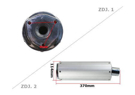 Evacuari universale - Evacuare toba de esapament moto scuter GY6-50 cu roata de 12"