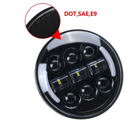 Far led 5,7 inch moto Jeep Wrangler Harley Chopper Custom bobber [5]