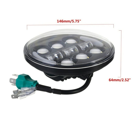 Far led 5,7 inch moto Jeep Wrangler Harley Chopper Custom bobber [1]