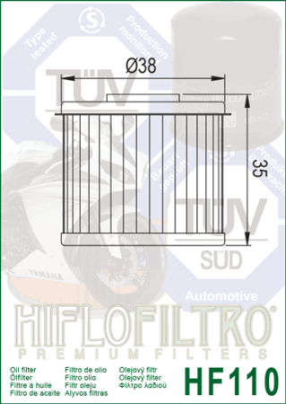Filtru de ulei HIFLOFILTRO HF110 [1]