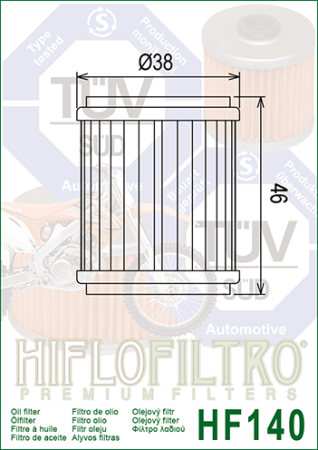 Filtru de ulei HIFLOFILTRO HF140 [1]