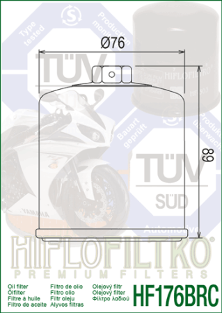 Filtru de ulei HIFLOFILTRO HF176BRC [1]