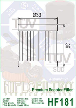 Filtru de ulei HIFLOFILTRO HF181 [1]