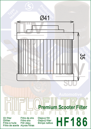 Filtru de ulei HIFLOFILTRO HF186 [1]