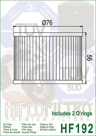 Filtru de ulei HIFLOFILTRO HF192 [1]