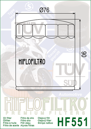 Filtru de ulei HIFLOFILTRO HF551 [1]