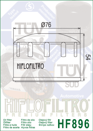 Filtru de ulei HIFLOFILTRO HF896 [1]