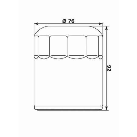 Filtru de ulei MIW BU10001 (alt. HF171C) [1]