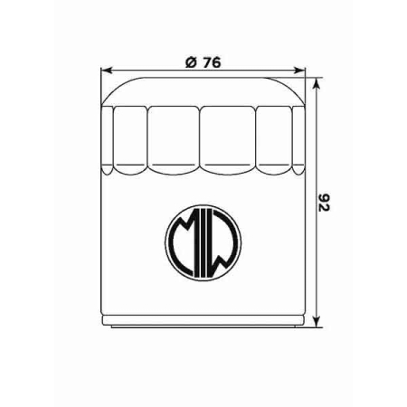 Filtru de ulei MIW BU10002 (alt. HF171B) [1]