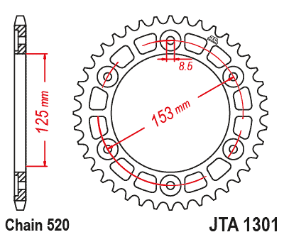 Foaie spate ALU JT 40)T, nt((520 Rosu [1]