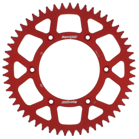 TRANSMISIE - Foaie spate ALU SUPERSPROX Rosu 53T, 520