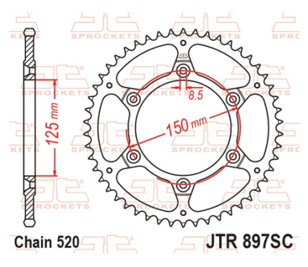 Foaie spate JT 40T, 520 Self Cleaning Lightweight [2]