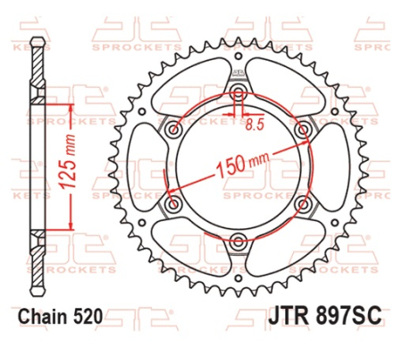 Foaie spate JT 42T, 520 Self Cleaning Lightweight [2]