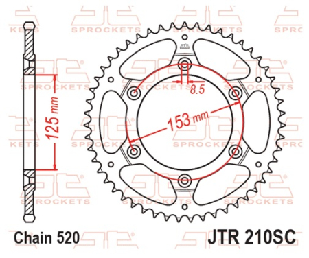 Foaie spate JT 47T, 520 Self Cleaning Lightweight [2]