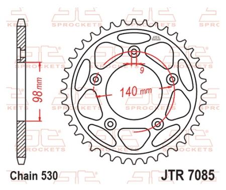 Foaie spate JT 48T, 530 Black Zinc [1]
