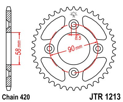 Foaie spate JT JTR 1213-37 37T, 420 [1]