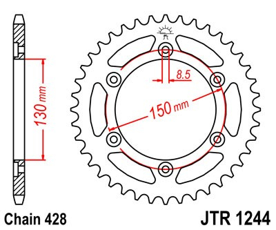 Foaie spate JT JTR 1244-52 52T, 428 [1]
