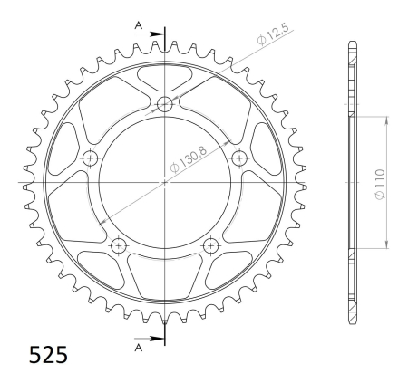Foaie spate SUPERSPROX Negru 45T, 525 [1]