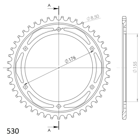 Foaie spate SUPERSPROX Negru 45T, 530 [1]