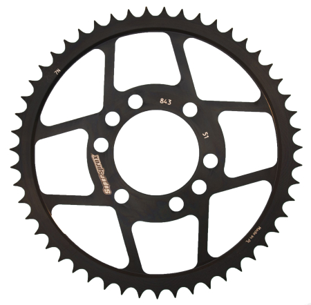 Transmisie  lant - Foaie spate SUPERSPROX Negru 51T, 428