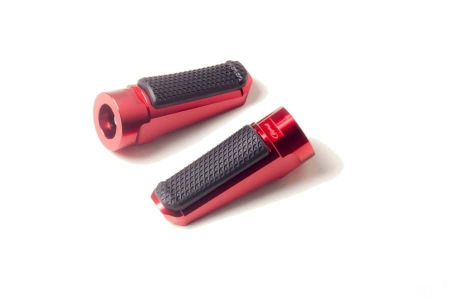 Scarite - Footpegs without adapters PUIG SPORT Rosu with rubber