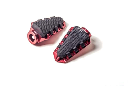 Scarite - Footpegs without adapters PUIG TRAIL Rosu with rubber