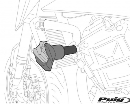 Protectii cadru / motor - Frame slider PUIG S19 Negru