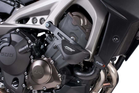 SUSPENSIE CADRU - Frame sliders PUIG PRO black with grey rubber