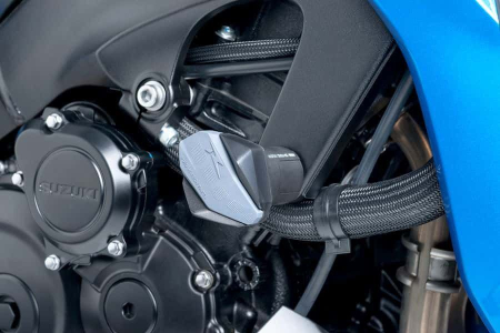 Protectii cadru / motor - Frame sliders PUIG R12 black with grey rubber