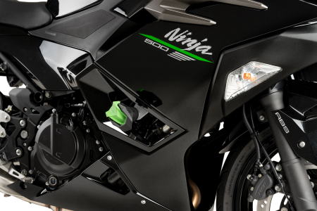SUSPENSIE CADRU - Frame sliders PUIG R19 black with grey rubber