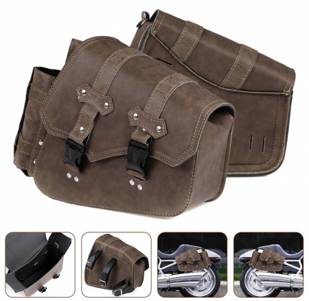 GENTI SI BAGAJE - Geanta laterala side case moto cu suport de sticla