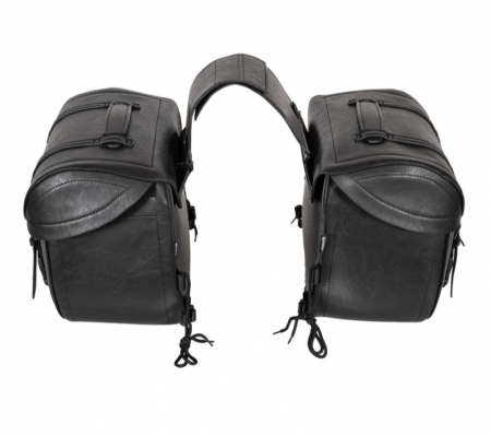 Genti laterale moto Louis 2x27L coburi piele chopper cruiser [2]
