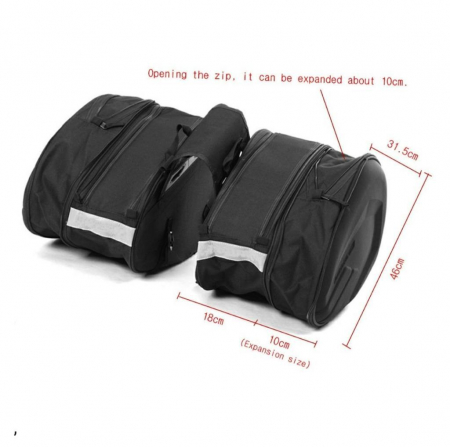Genti laterale moto textil coburi extensibile geanta bagaj [8]