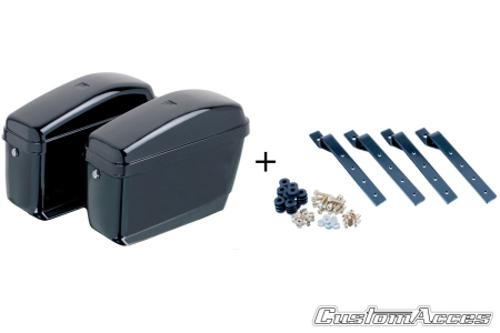 Genti & Bagaje - Genti rigide CUSTOMACCES EASY Negru pair, with KF universal support