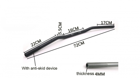 Ghidon 22mm moto negru argintiu universal [2]