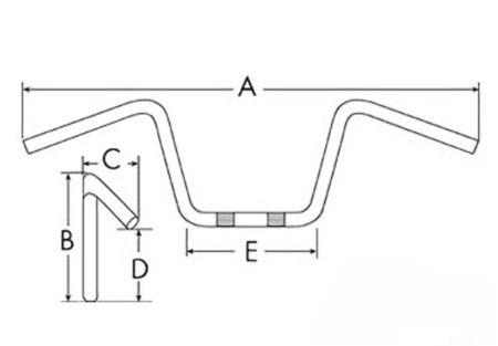 Ghidon cromat universal 22mm chopper 750mm [2]